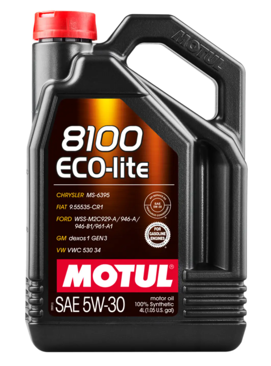 Envase de aceite MOTUL MOTUL 8100 ECO-LITE 5W30 FULL SINTETICO - GL 4LT grado 5W30 - Lubricentro Piloto